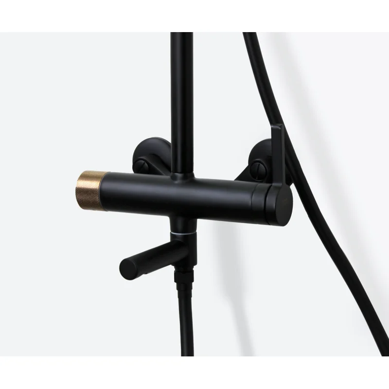 Душевая система Bronze de Luxe Avantgarde 2039RGB Черная Розовое золото