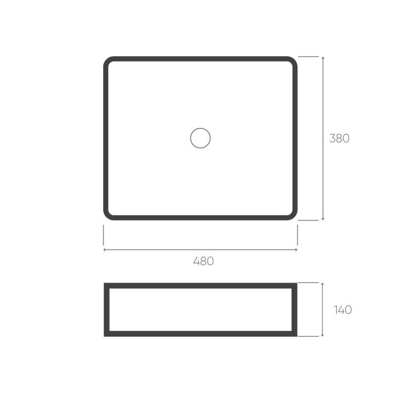 Раковина чаша Bronze de Luxe SCANDI 1010-GM, серый