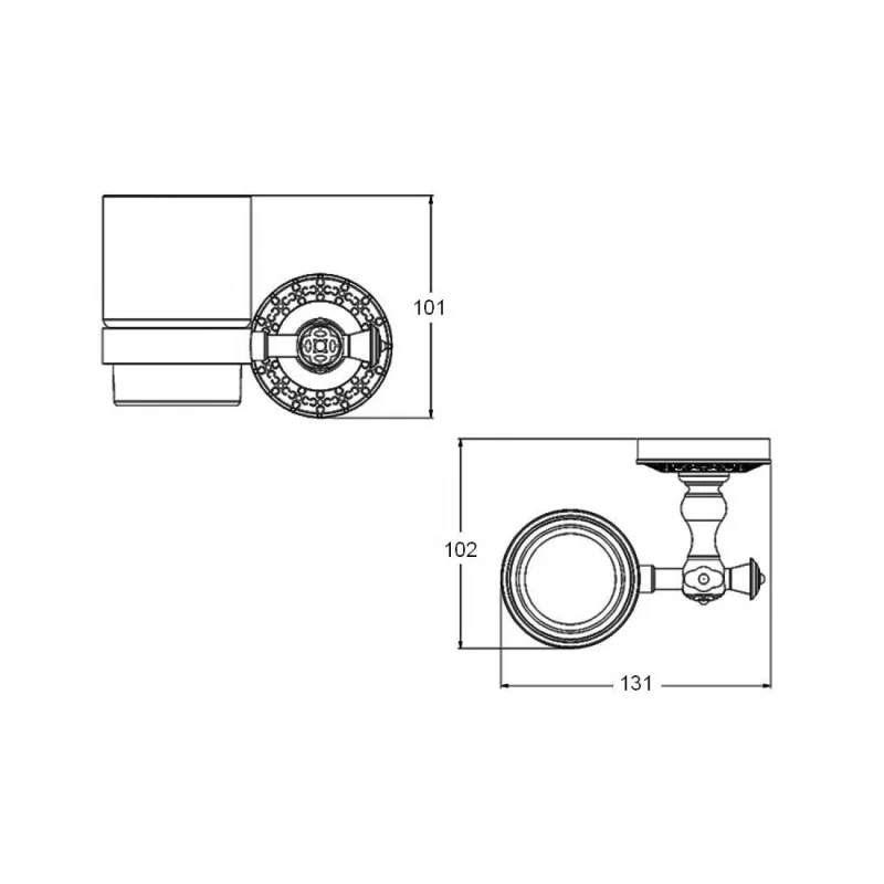 Держатель со стаканом Bronze de Luxe Windsor K25006 Бронза