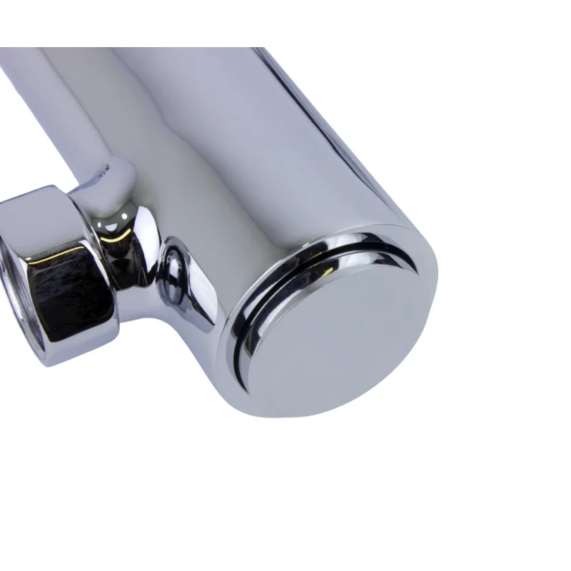 Смеситель для ванны и душа Bronze de Luxe Focus 24603CM, с душевым гарнитуром, хром/мрамор