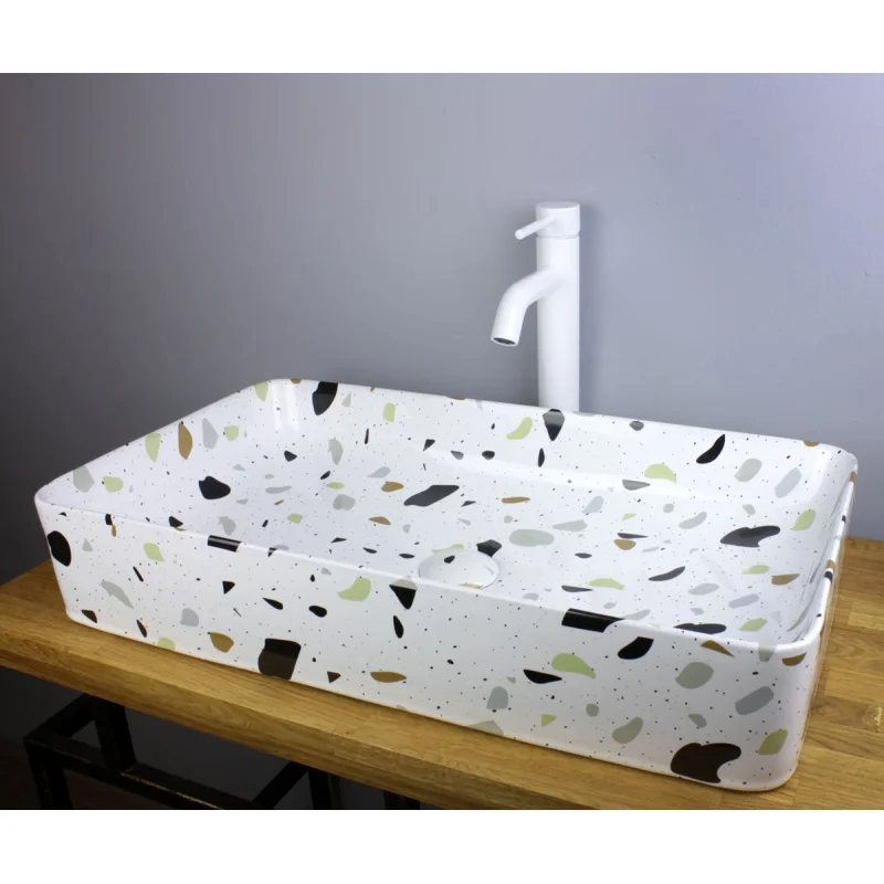 Смеситель для раковины Bronze de Luxe Scandi 1452W, белый глянцевый