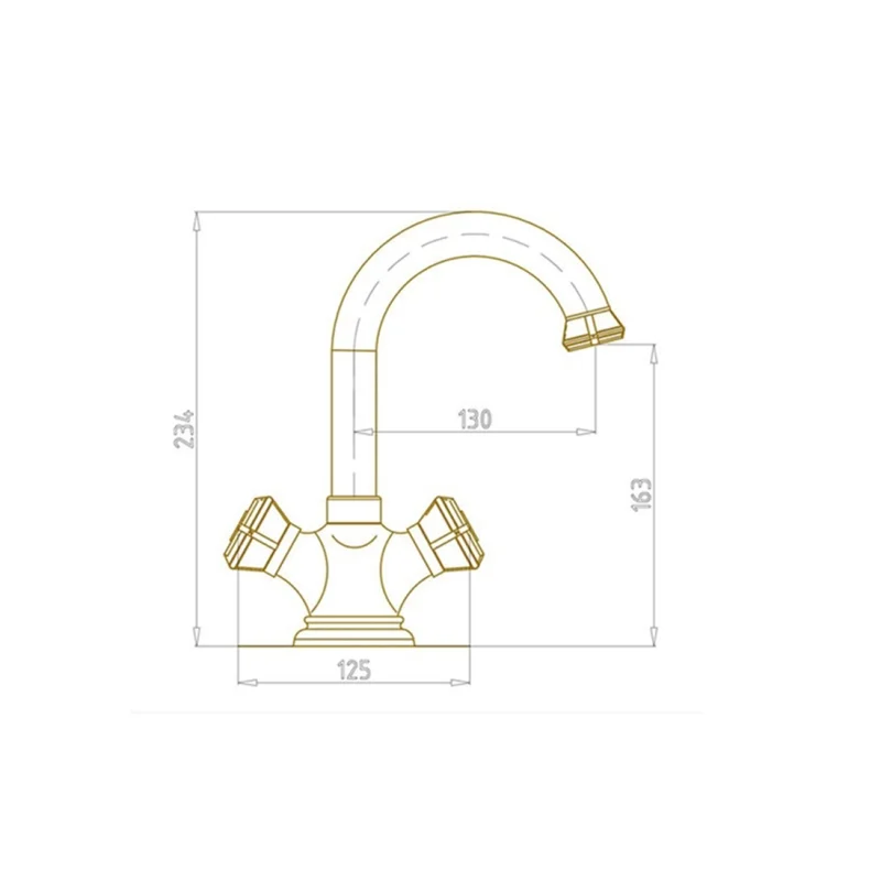 Смеситель для раковины Bronze de Luxe Royal 21981 Бронза