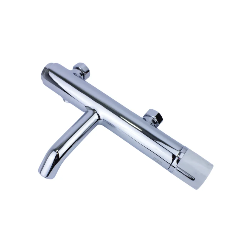 Смеситель для ванны и душа Bronze de Luxe Focus 24603CM, с душевым гарнитуром, хром/мрамор