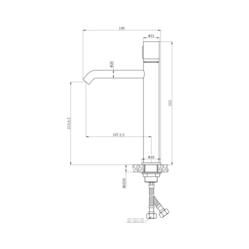 Смеситель для раковины Bronze de Luxe Focus 24615CM, хром