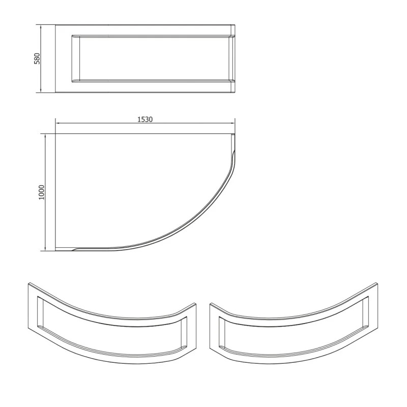 Панель CERSANIT для ванны фронтальная KALIOPE 153