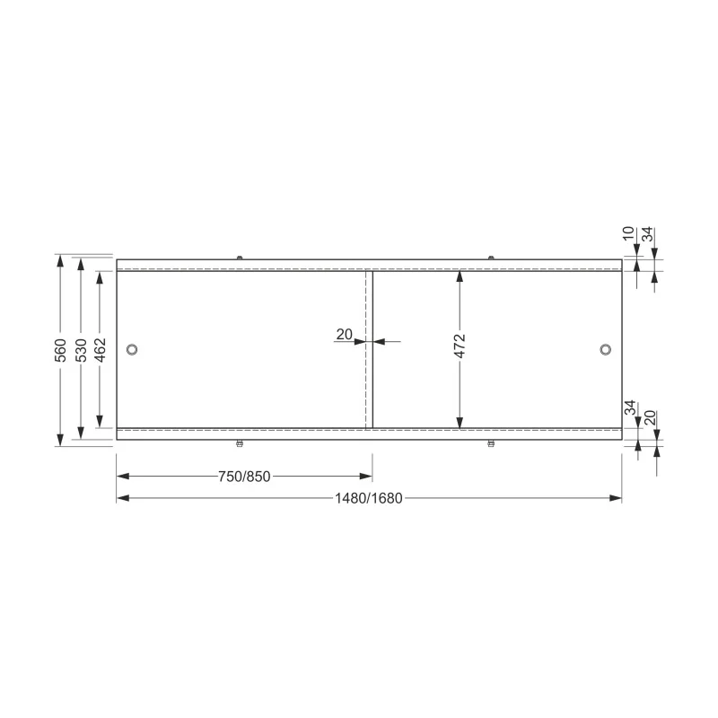 Панель CERSANIT для ванны фронтальная TYPE 2 170