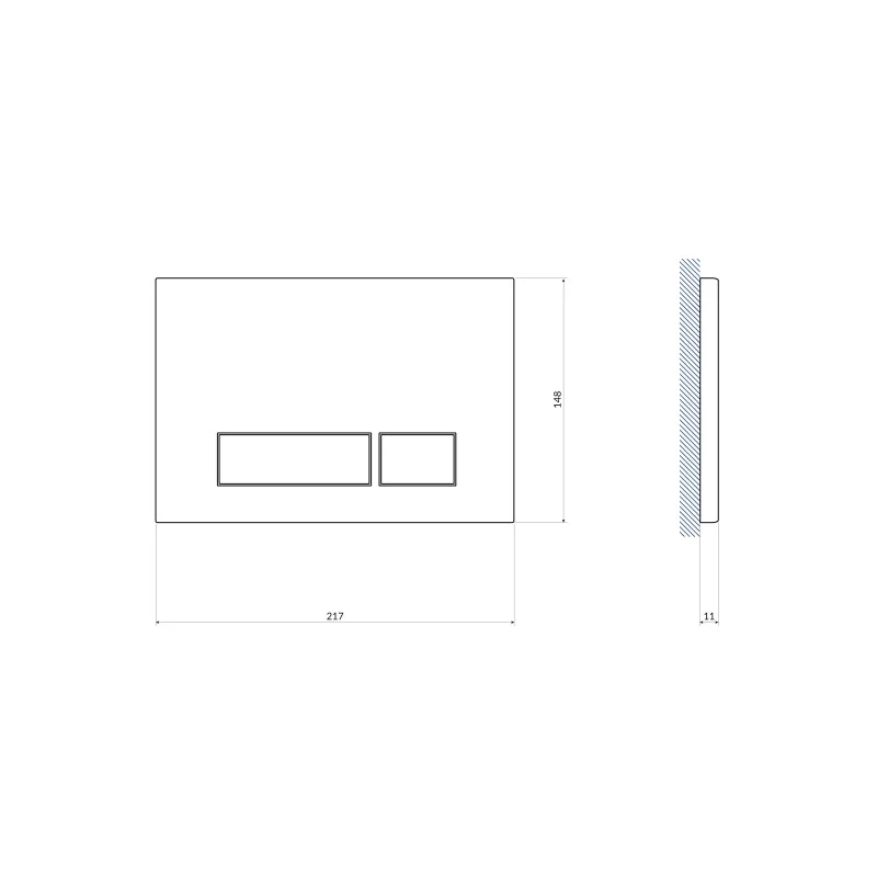 Кнопка CERSANIT TORRO хром матовый сталь антивандальная