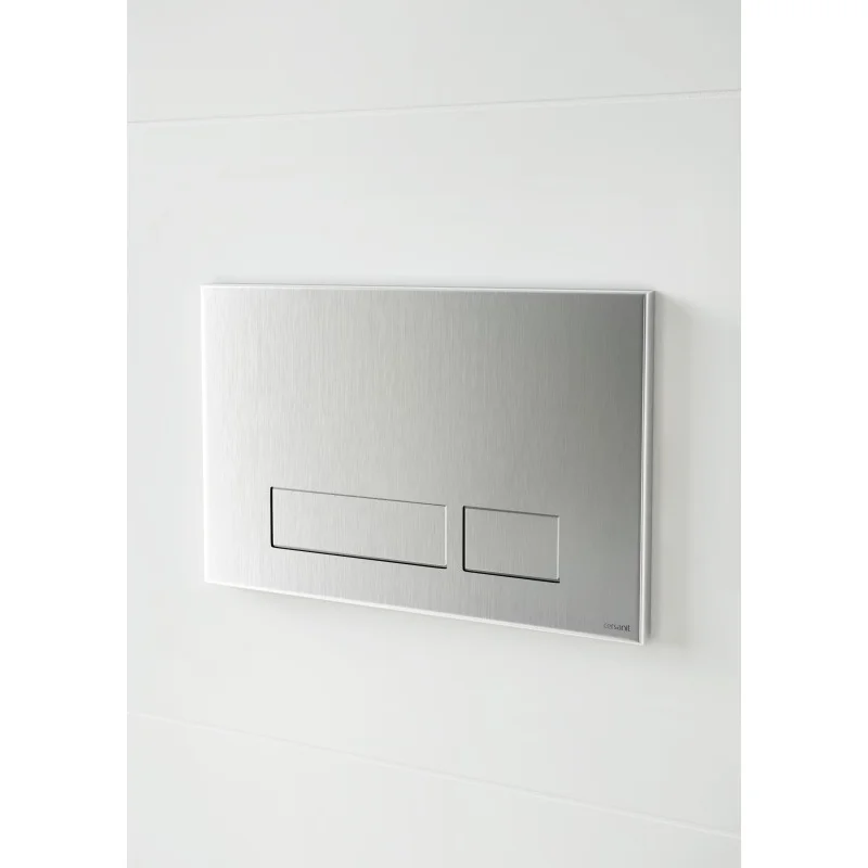 Кнопка CERSANIT TORRO хром матовый сталь антивандальная