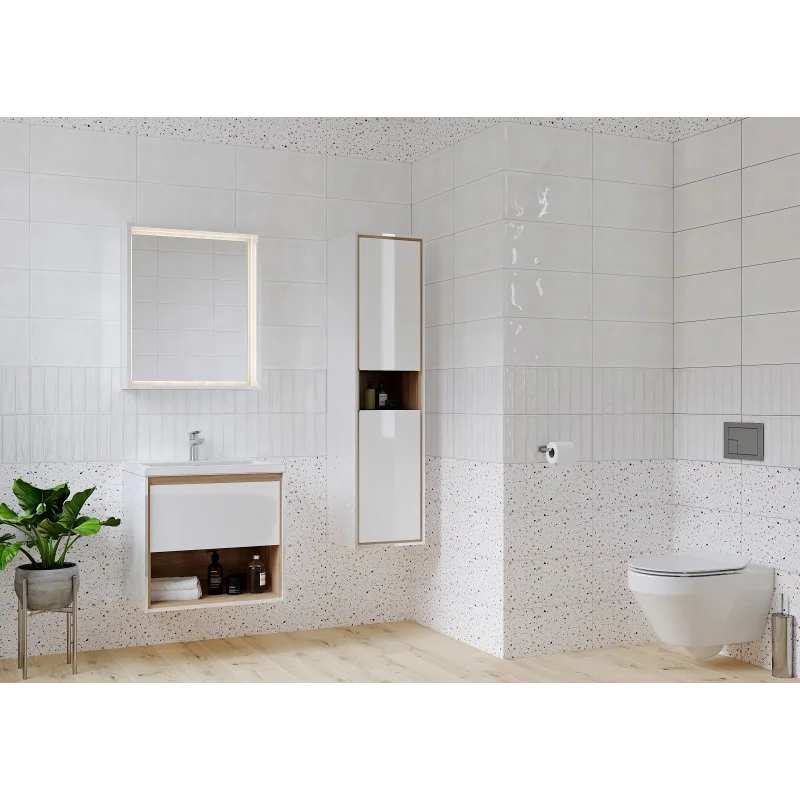 Тумба под раковину Cersanit Louna 60, 62771 со столешницей, белый