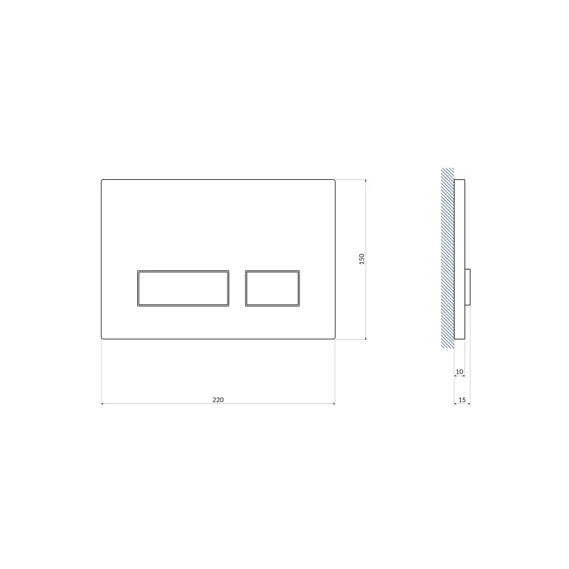 Кнопка CERSANIT MOVI хром глянцевый