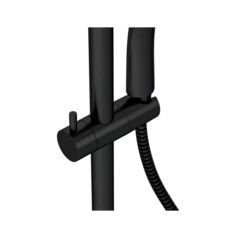 Душевая система Cersanit Brasko Black 63112 с термостатом Черная матовая