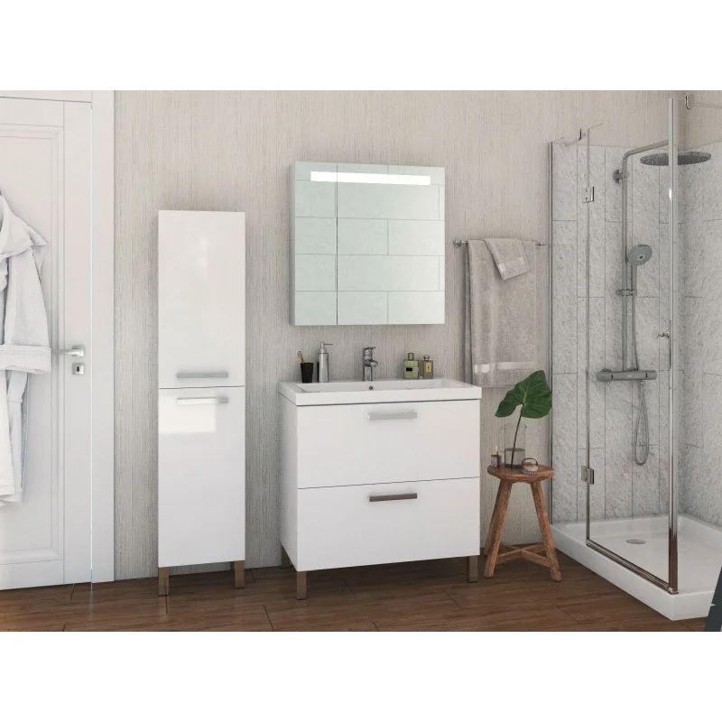 Зеркальный шкаф Cersanit Melar SP-LS-MEL70-Os 69 см белый, с подсветкой