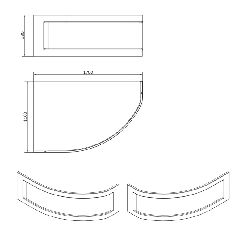 Панель CERSANIT для ванны фронтальная KALIOPE 170