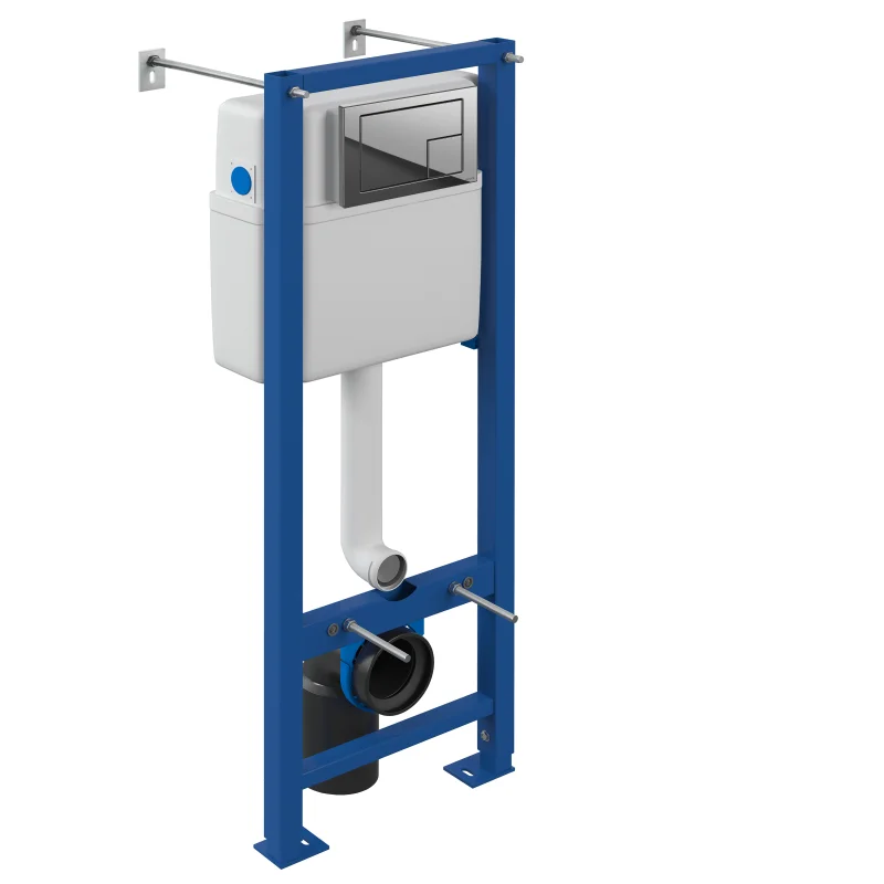 Инсталляция Cersanit VECTOR 40 для унитаза механическая Кнопка Cersanit CORNER пластик хром глянцевый