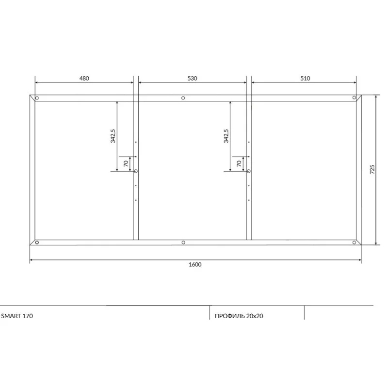 рама для ванны CERSANIT SMART 170
