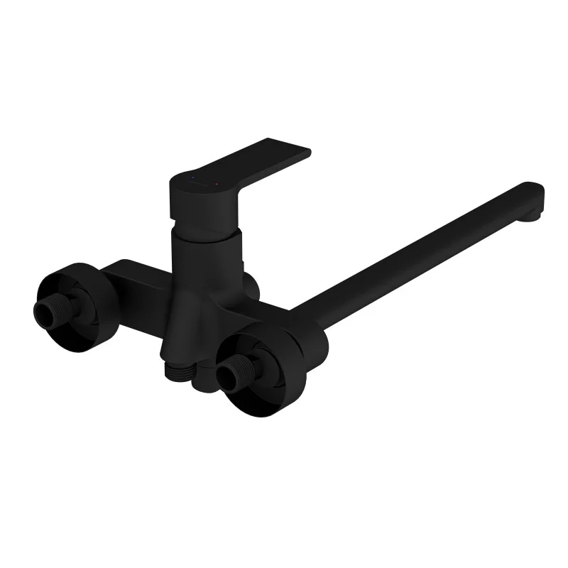 Смеситель для ванны Cersanit Brasko Black 64092 универсальный Черный матовый