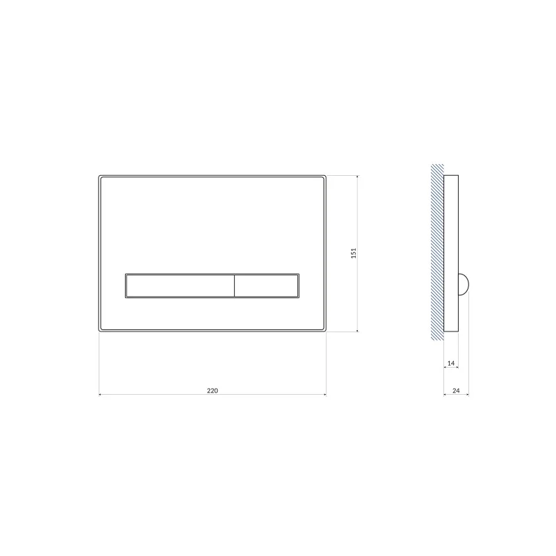 Кнопка CERSANIT PILOT белая глянцевая стекло