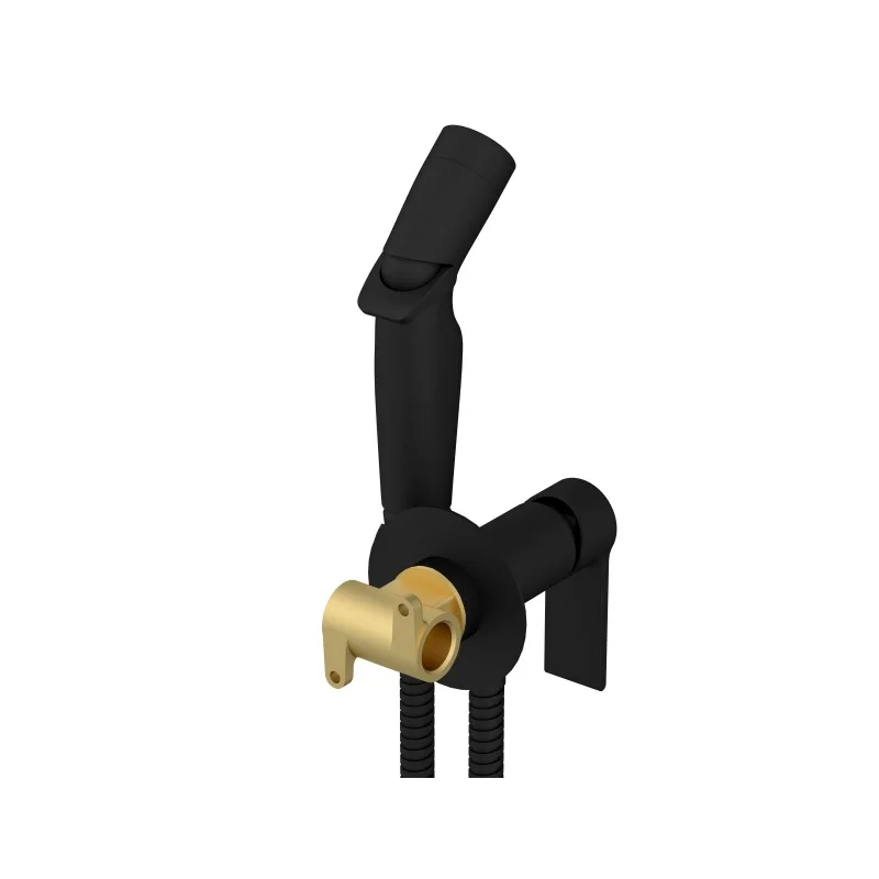 Гигиенический душ со смесителем Cersanit Brasko Black 64103 Черный матовый