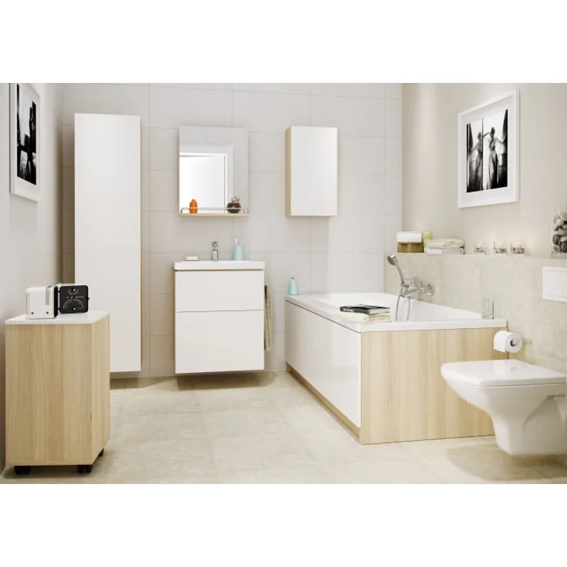 Ванна акриловая Cersanit Smart 170 x 80 см, прямоугольная, белая, левая