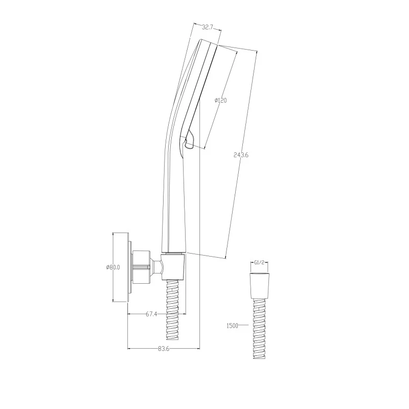 Душевой гарнитур Cersanit Ferro 64086 Хром