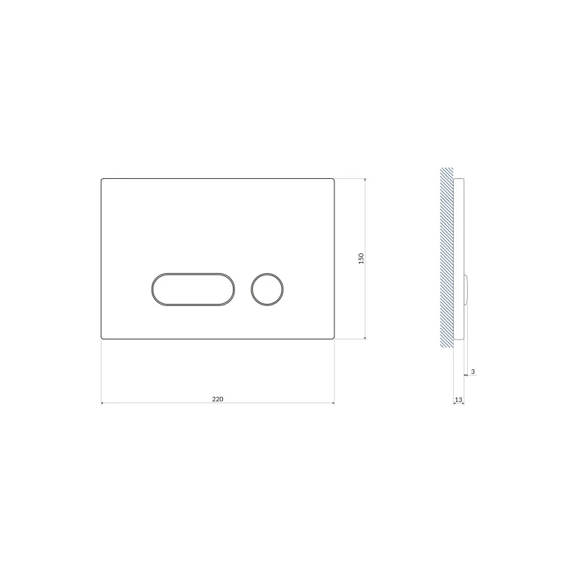 Кнопка CERSANIT INTERA белая