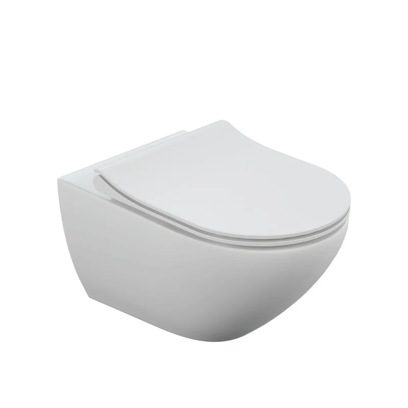 Унитаз подвесной Cersanit Street Fusion Clean On DPL EO slim 64516, безободковый, крышка микролифт, белый Унитаз подвесной Cersanit Street Fusion Clean On DPL EO slim 64516, безободковый, крышка микролифт, белый