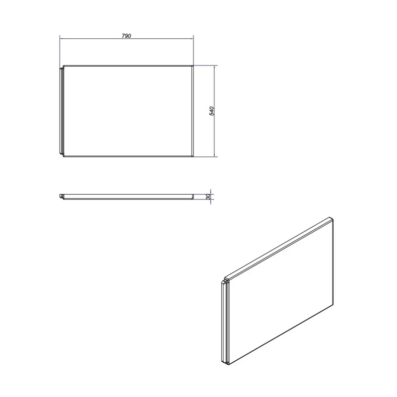 Панель CERSANIT для ванны боковая VIRGO 80
