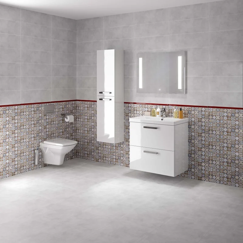 Зеркало Cersanit LED 020 base 80, с подсветкой, сенсор на зеркале