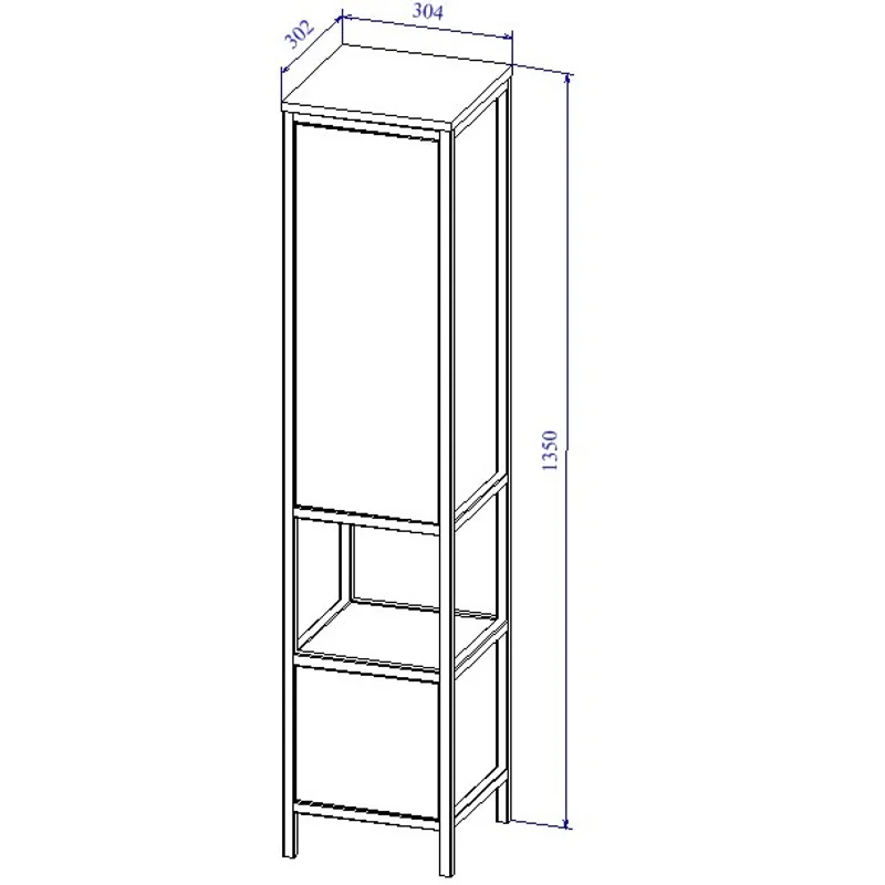 Шкаф-пенал Cersanit Botanique 30 63016 зеленый