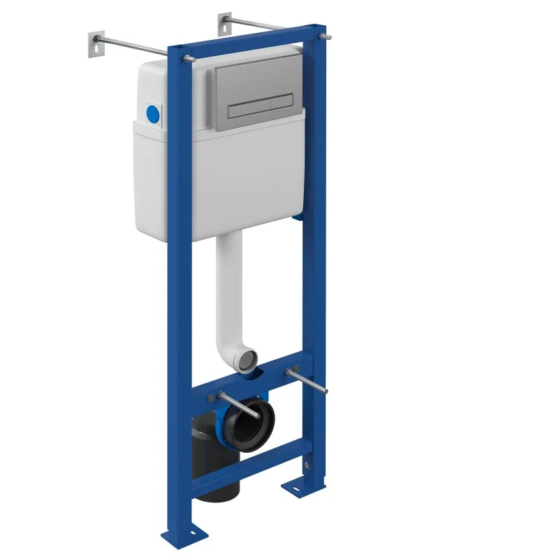 Инсталляция Cersanit Vector 64118 для унитаза с клавишей смыва Хром матовый