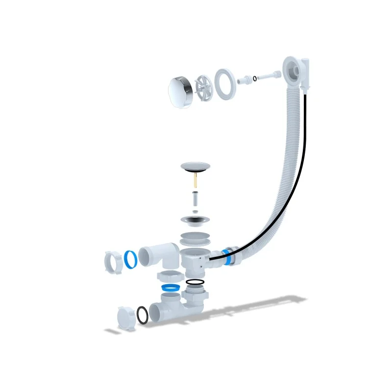 Слив-перелив Cersanit Smart 64285 полуавтомат Хром