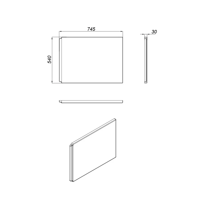 Панель CERSANIT для ванны боковая VIRGO 75