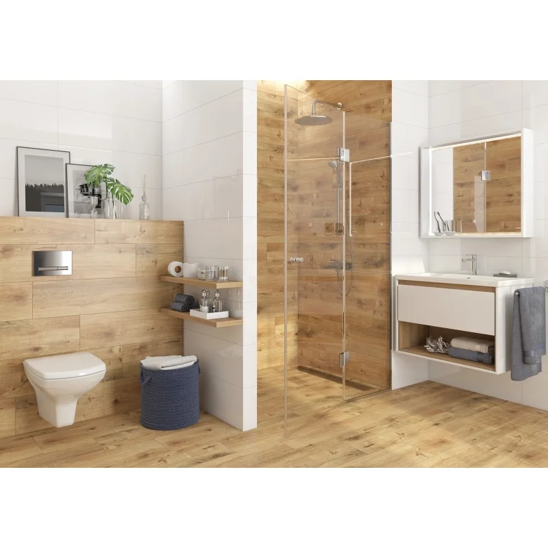 Зеркало Cersanit Louna 80 с подсветкой и полкой, сенсор на зеркале