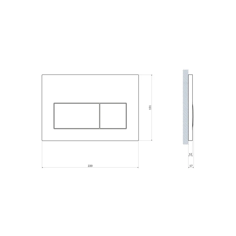 Кнопка CERSANIT PRESTO белая