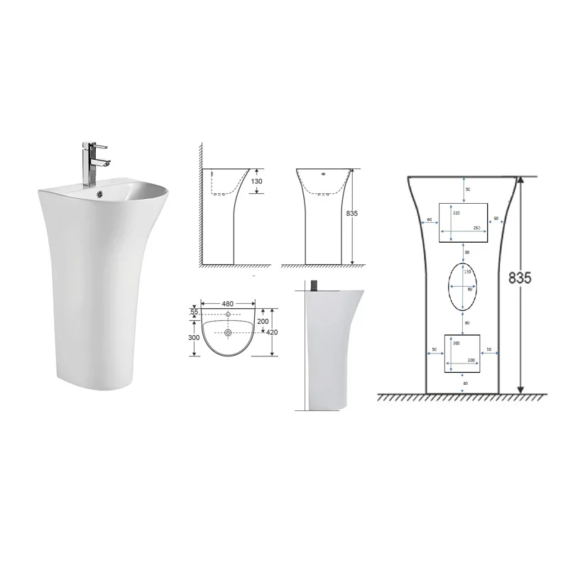 Раковина SIMONA напольная Ceruttispa 480x420x835
