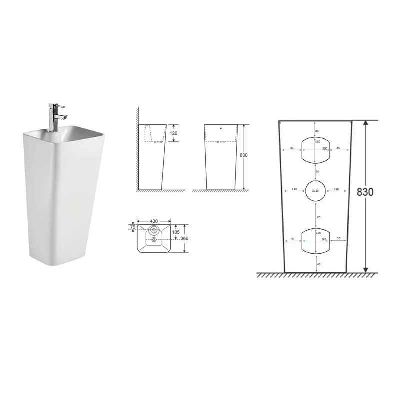 Раковина DORRIS напольная Ceruttispa  430x360x830
