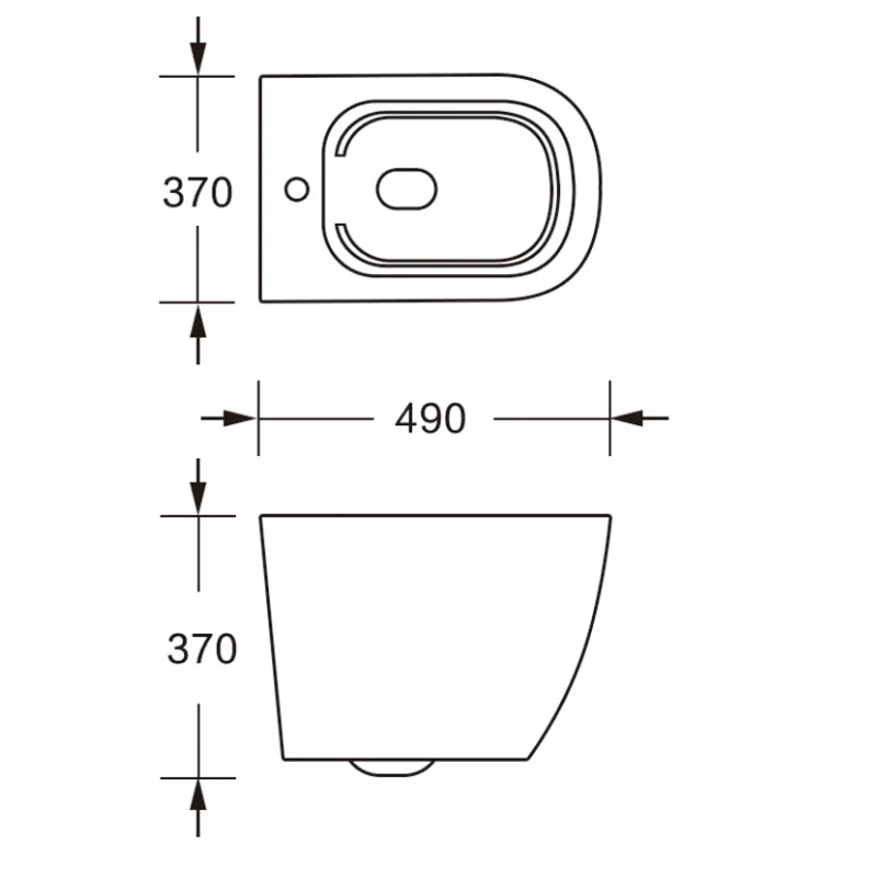 Унитаз SELLA Aria Tornado MMB подвесной безободковый черный мрамор матовый со смывом торнадо Ceruttispa CT9531 (490х370х370)