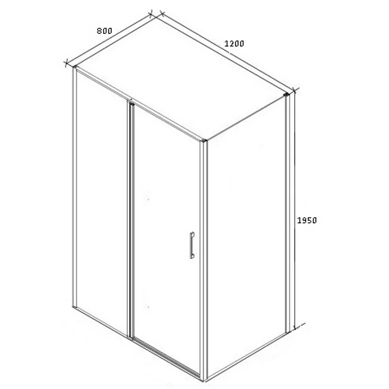 Ограждение MUZA120 душевое Ceruttispa без поддона (80x120x195)
