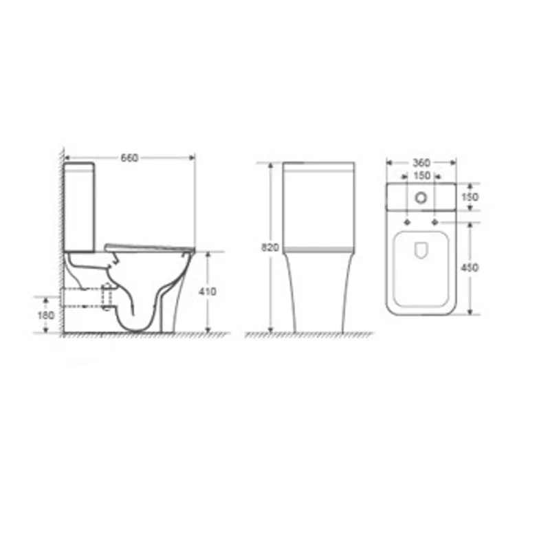 Унитаз NIVOLET напольный безободковый Ceruttispa  CT8457 (660х360х820)