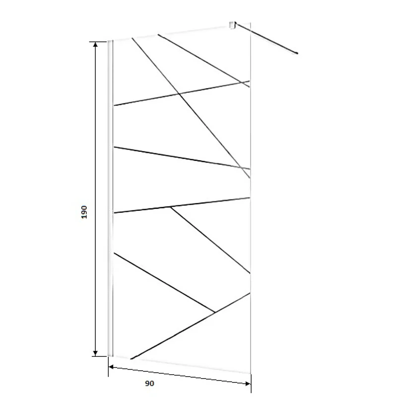Ограждение PICK T90B душевое Ceruttispa без поддона (90x190)