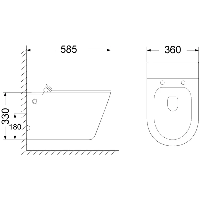 Унитаз ARGENTERA Aria Pulse подвесной с функцией импульсного смыва, БЕЗ РАМЫ (585х360х330) Ceruttispa CT10590
