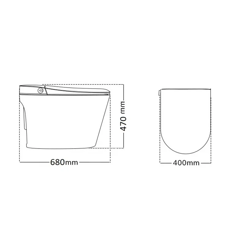 Унитаз ERSILIA Smart напольный с дистанционным управлением Ceruttispa CT10616 (680x400x470)