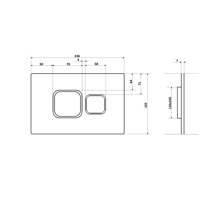 Кнопка CR01BK смыва для инсталляций Ceruttispa (черная, матовая)