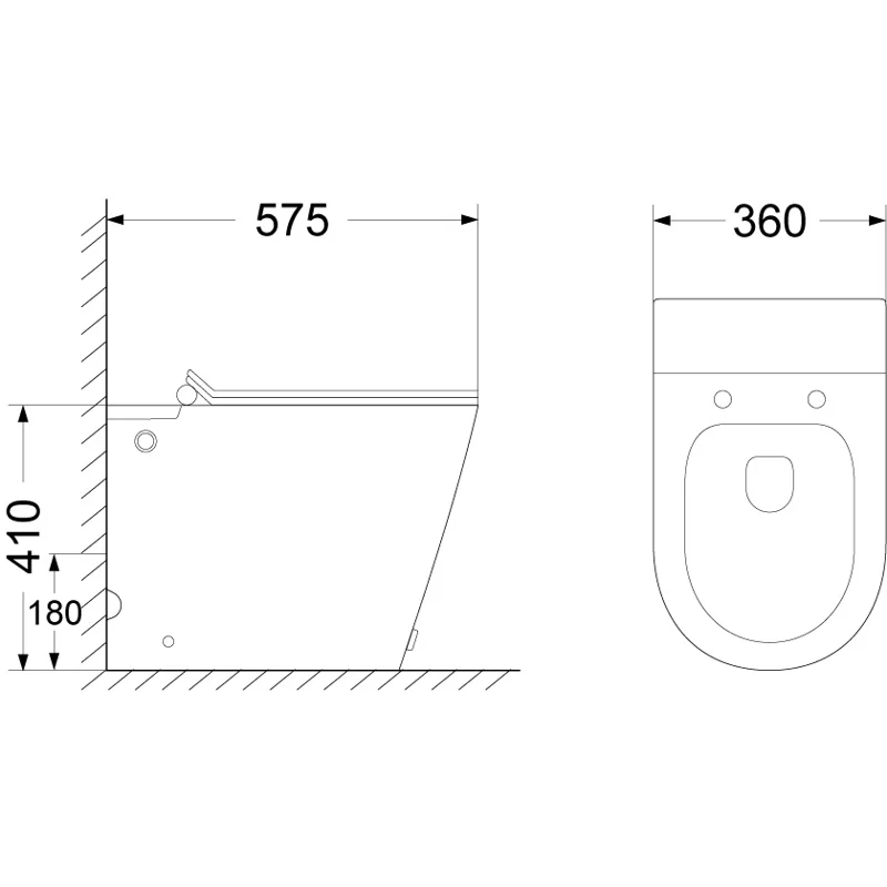 Унитаз ARGENTERA Pulse приставной с функцией импульсного смыва Cerutti SPA  CT7267

