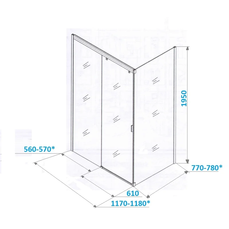 Ограждение MARBELLA 120B L душевое Ceruttispa без поддона (80x120x190)
