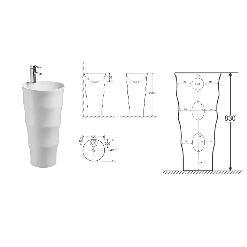 Раковина MARCO напольная Ceruttispa  420x420x830
