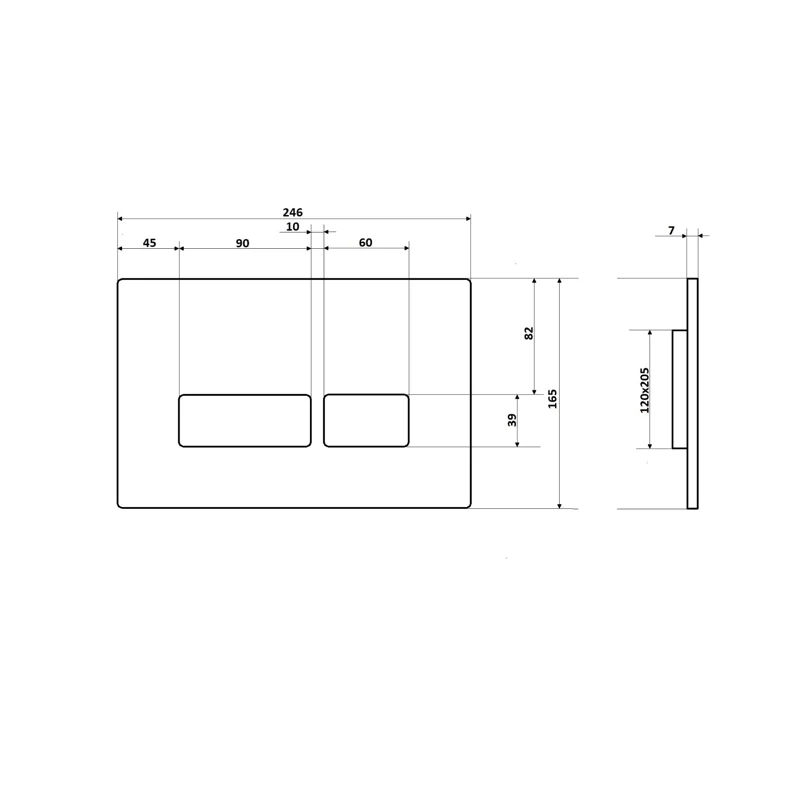 Кнопка CR02CH смыва для инсталляций Ceruttispa (хром)