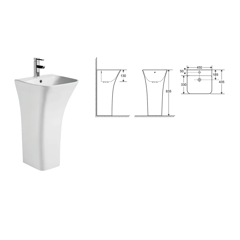 Раковина LUCA напольная Ceruttispa  450x435x835