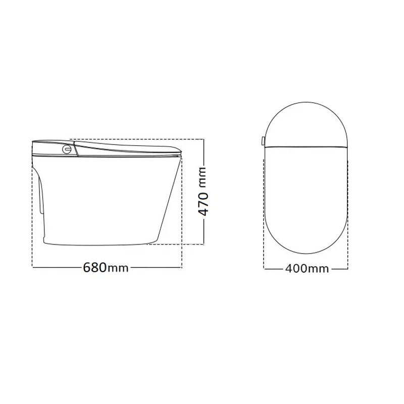 Унитаз ESTER Smart напольный с дистанционным управлением Ceruttispa CT10617 (680x400x470)