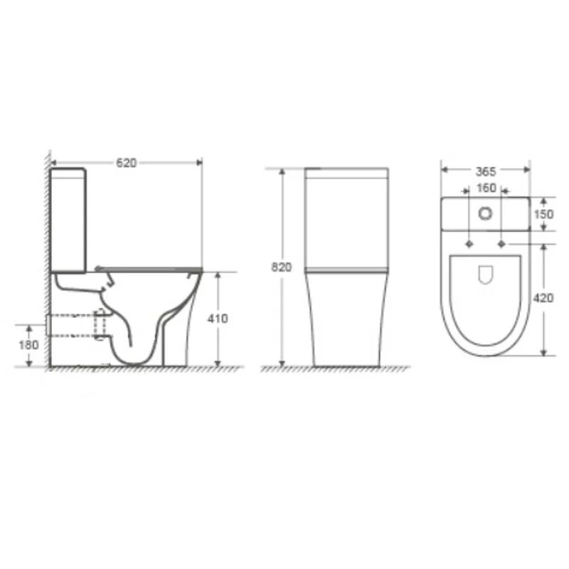 Унитаз ADIGE напольный безободковый Ceruttispa CT7836 (620х365х820)
